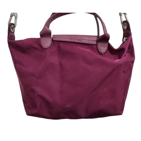 Longchamp Le Pliage Nylon Leather Burgundy S Neo Strap Shoulder Bag - Picture 6 of 16